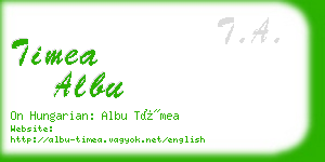 timea albu business card